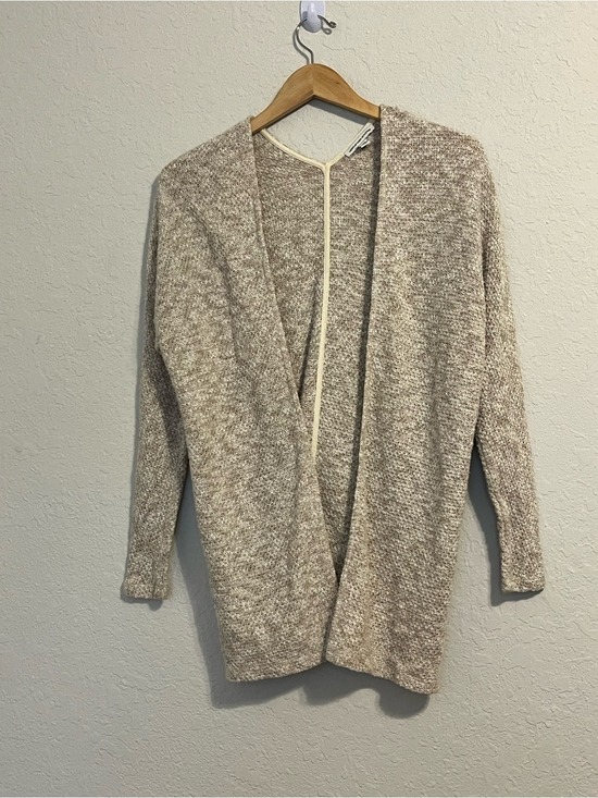 American Eagle Outfitters Sweaters - American Eagle XS Marled Open Front Cardigan Neutral Cotton Blend Lightweight